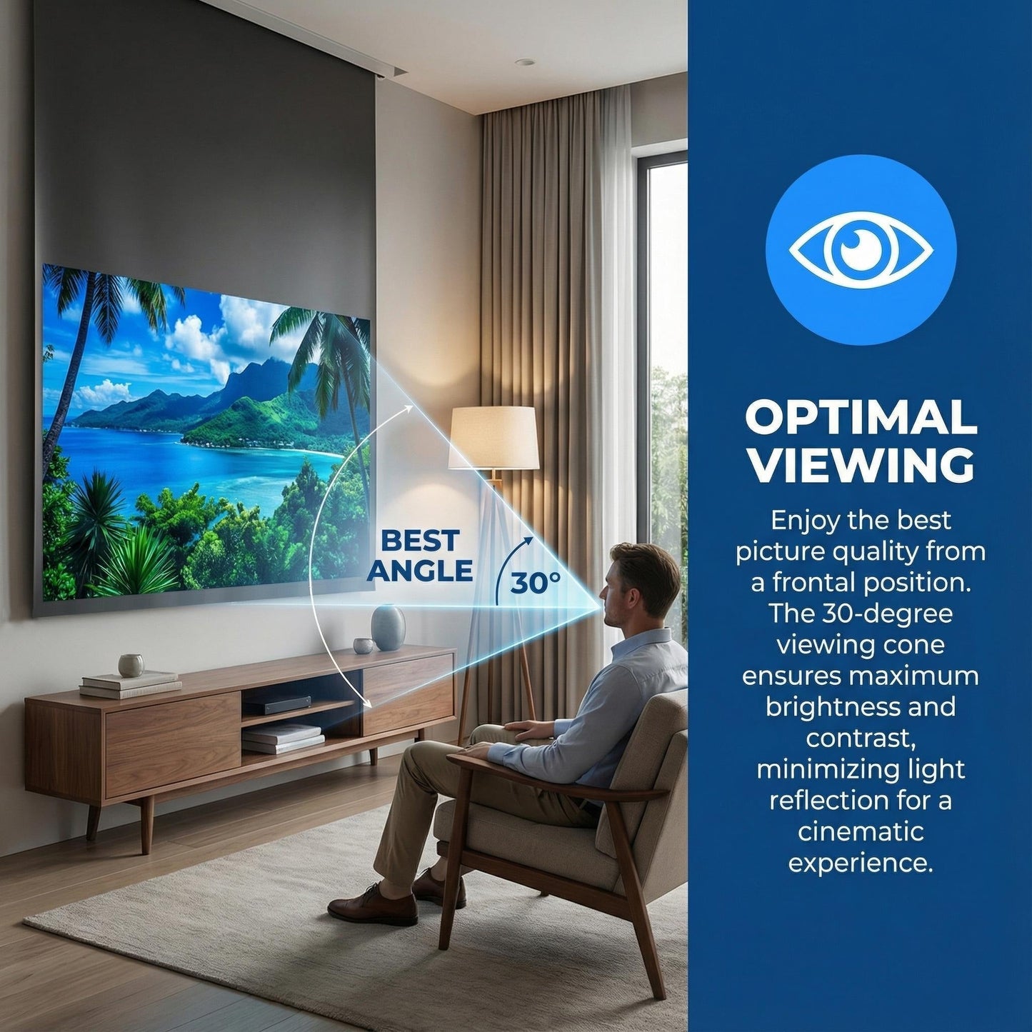 ALR Anti-Light Projector Screen | 4K UHD Cinematic Theater Display 🎬✨